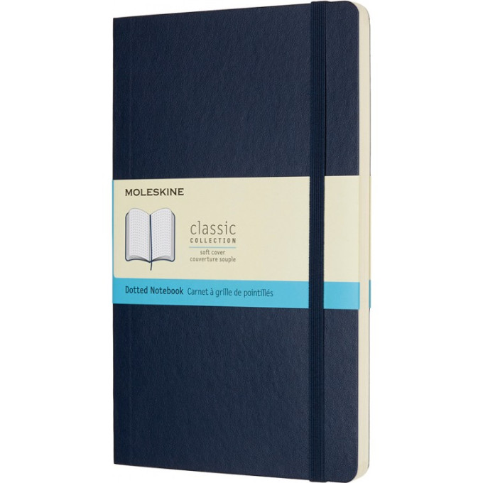Блокнот MOLESKINE Classic Soft Large, пунктир, синий сапфир QP619B20